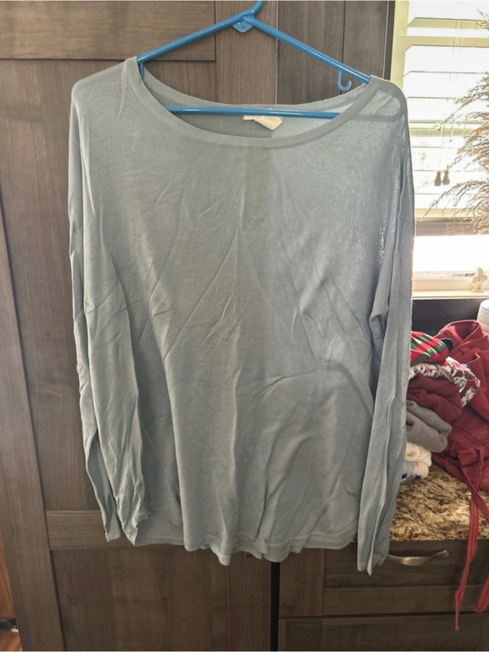 H&M Light Blue Women's Long Sleeve Knit Tee
